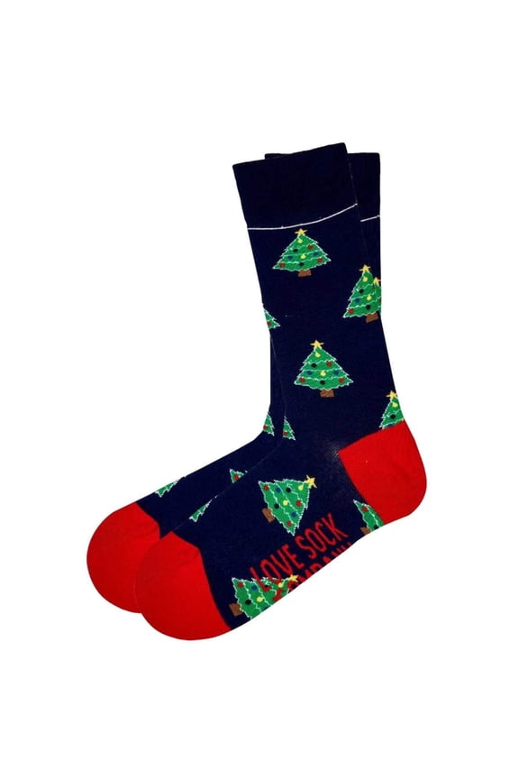 Festive Holiday Pattern Socks - Seamless Stay-Up Comfort Christmas Tree
