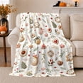 thumbnail image 1 of Festive Holiday Pattern, Warm Flannel Blanket for Living Room and Reading Nook, Art Lovers Christmas Gift, Festive Home Decor, 1 of 9
