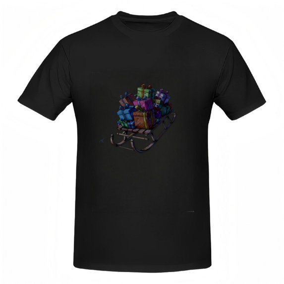 Signetis Unisex Festive Holiday Sled - Christmas Graphic Tee, Black