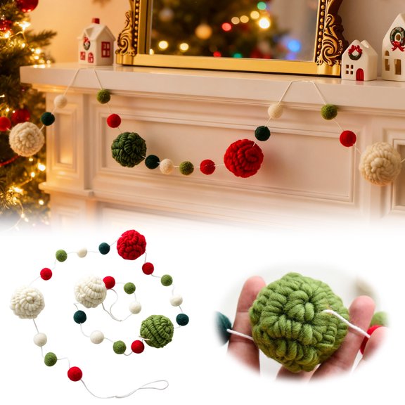 Festive Holiday String Hanging Ornament Decorative Garland for Christmas Tree and Home Seasonal Celebration