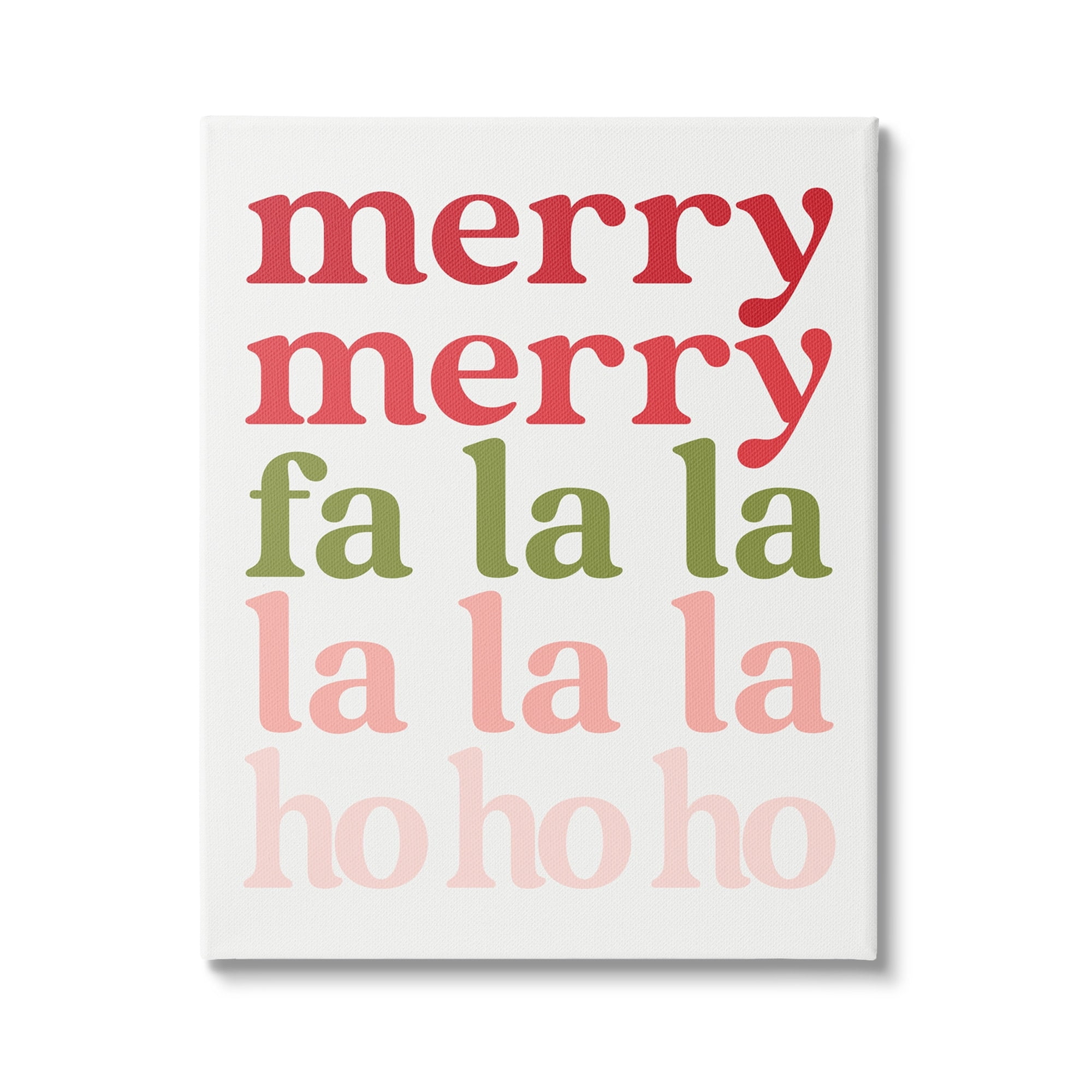 Festive Holiday Words Typography Minimal Design Inspirational Graphic Art Gallery-Wrapped Canvas Print Wall Art