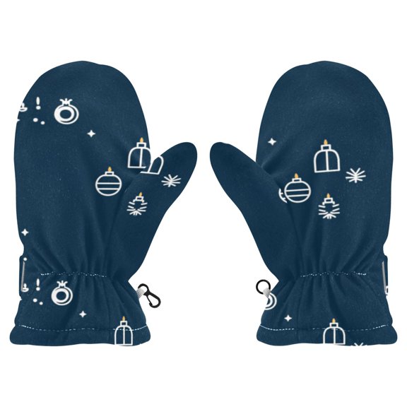 Festive Icons Cold Weather Mittens Cozy Gloves with Adjustable Fit Perfect for Outdoor Fun