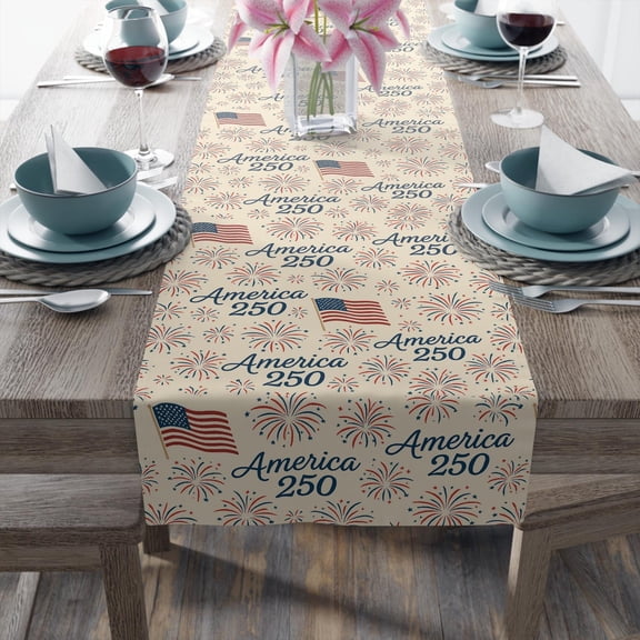 Festive Independence Day Printed Table Flag, Patriotic Cloth Table Decoration For Living Room, Durable Festival Table Flag For Holiday Gathering