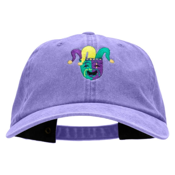 Festive Joker Embroidered Unstructured Cotton Cap - Purple OSFM