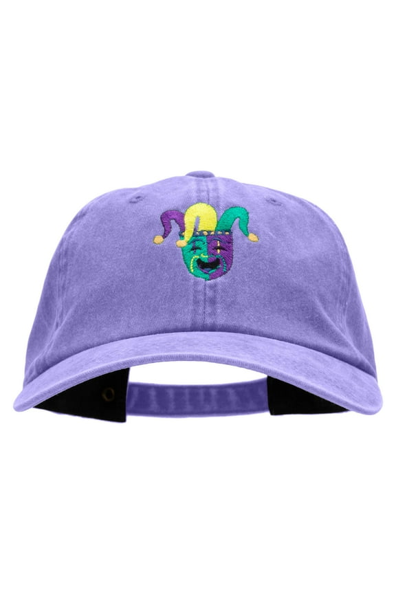 Festive Joker Embroidered Unstructured Cotton Cap - Purple OSFM