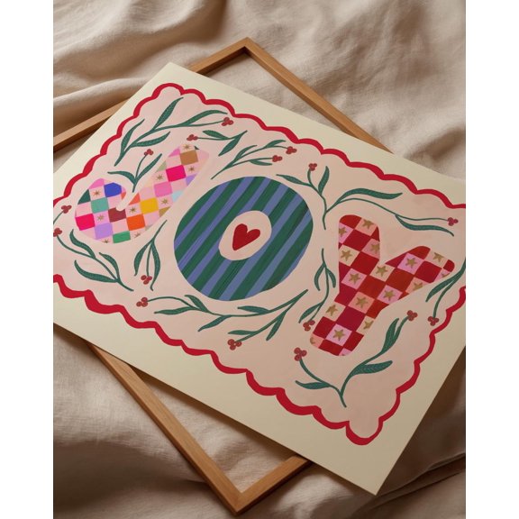 Festive Joy Art Colourful Joy Home Decor, Unframed Paper Print