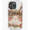 thumbnail image 1 of Festive Kitty Cat Christmas Holiday Pet Phone Case for iPhone 16 15 14 13 12 11 Pro Max Unique Phone, 1 of 2