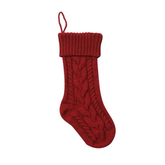 Festive Knitted Christmas Stocking Hanging Decorations for Holiday Giving and Festive Home Ornament Display