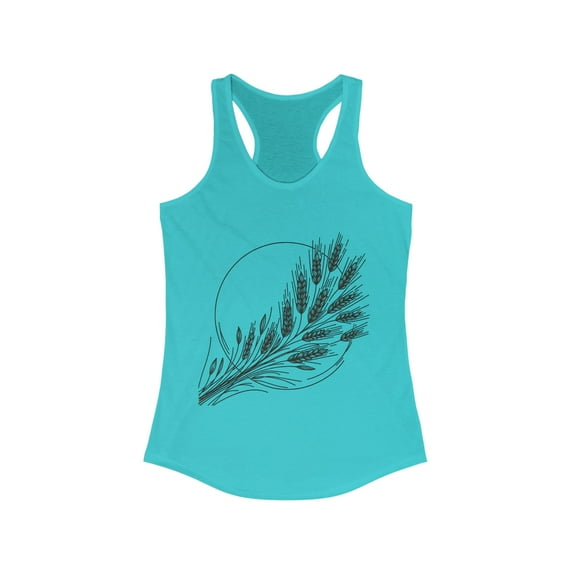 Festive Lammas Tank Top for Women - Sun and Wheat Print, 5 Color Options