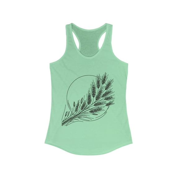 Festive Lammas Tank Top for Women - Sun and Wheat Print, 5 Color Options