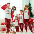 thumbnail image 1 of Festive Leopard Snowman Family Pajamas – Red Plaid with Red Sleeves for Christmas Cheer, Full Sizes, 1 of 7