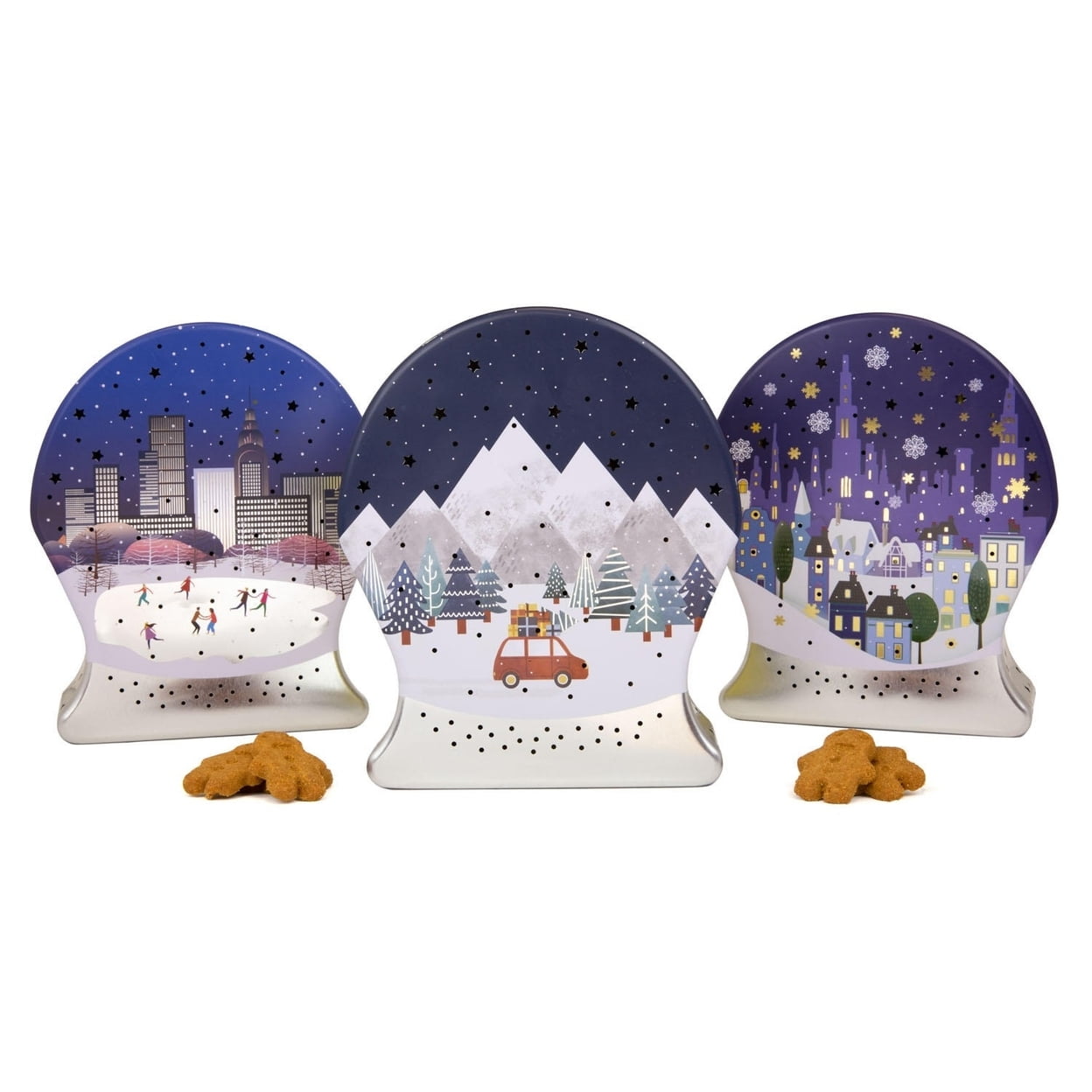 Festive Light Up Snow Globes with Spiced Gingerbread Cookies 3.52