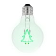 thumbnail image 1 of Festive Living LED Green Christmas Tree Decorative Filament Light Bulb, G80 Globe, Medium E26 Base, 1W, Clear Glass, Indoor/Outdoor Holiday String Light Replacement – 1 Pack, 1 of 6