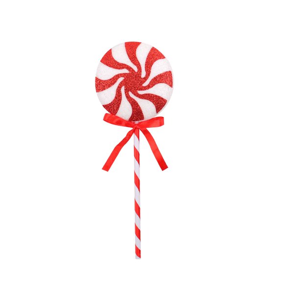 Festive Lollipop Ornament Large Holiday Candy Cane Style Decorative Prop for Xmas Tree and Home Celebration
