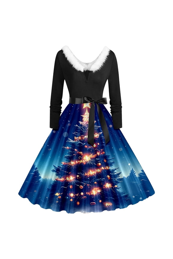 Festive Long Sleeve Collar Asymmetrical Party Gown Elegant Holiday Dinner Dress For And Events