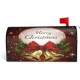thumbnail image 1 of Festive Magnetic Mailbox Cover Christmas Bell Pattern Outdoor Mailbox Protector Holiday Seasonal Decorative Garden Yard Home Large Size 25.5 x 21 Inch, 1 of 6