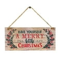 thumbnail image 1 of Festive Merry Christmas Wooden Welcome Sign for Front Door Family Wall Window Farmhouse Indoor Outdoor Holiday Decoration, 1 of 4