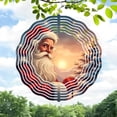 thumbnail image 1 of Festive Metal Hanging Wind Spinner with Circular Pattern Design - Perfect Wind Chime for Holiday Cheer in Yard & Garden, 1 of 6