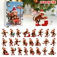 thumbnail image 1 of Festive Monkey Christmas Advent Calendar 2025 - Adorable Countdown Calendar with Monkey Designs, Perfect Holiday Decor for Home & Room, Christmas Advent Gift, F, 1 of 9