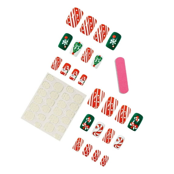 Festive Nail Art Stickers Set with Holiday Designs, Easy Apply Nail Decorations for Seasonal Celebrations, Perfect for Christmas Parties and Family Gatherings