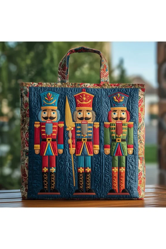 Festive Nutcracker Quilted Tote Bag GFTOHD9055