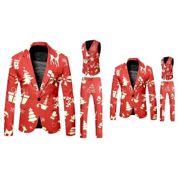 Festive Occasion Three Piece Suit for Gentlemen - Classic Style Formalwear with Modern Fit Tailored Retro Men's Suit 3-Piece Set Tweed Herringbone Wool Jacket Vest Pants Wedding Groom Tuxedo Prom