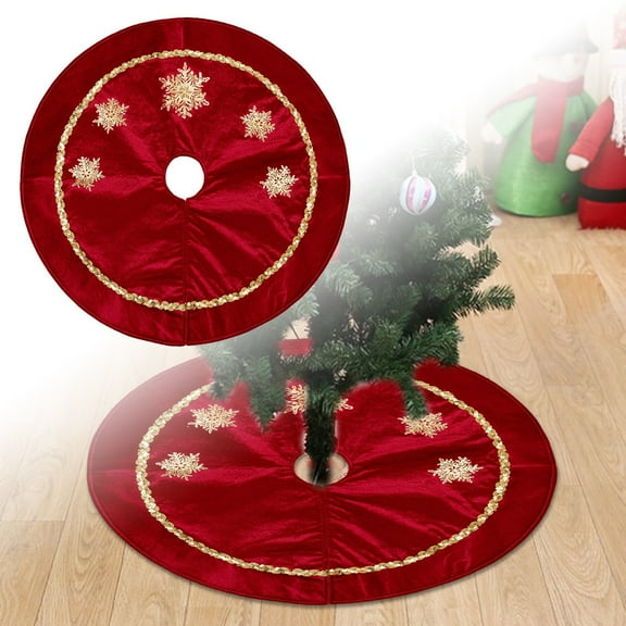 Festive Party with Seasonal Patterned Tree Skirt for Family Gatherings Event & Party Supplies