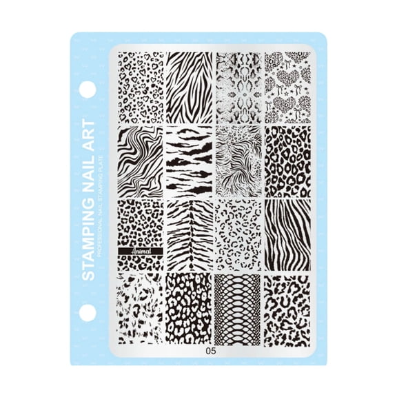 Festive Pattern Nails Art Stamping Plate Nails Template Stencils For Holiday Designs Salon Use