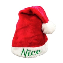 Festive Plush Christmas Hat Adult Embroidered Big Ball Fine Workmanship Durable Decoration
