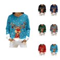 thumbnail image 1 of Festive Print Cozy Crewneck Pullover For – Seasonal Holiday Sweater With Stylish Pattern For Casual Wear, 1 of 5