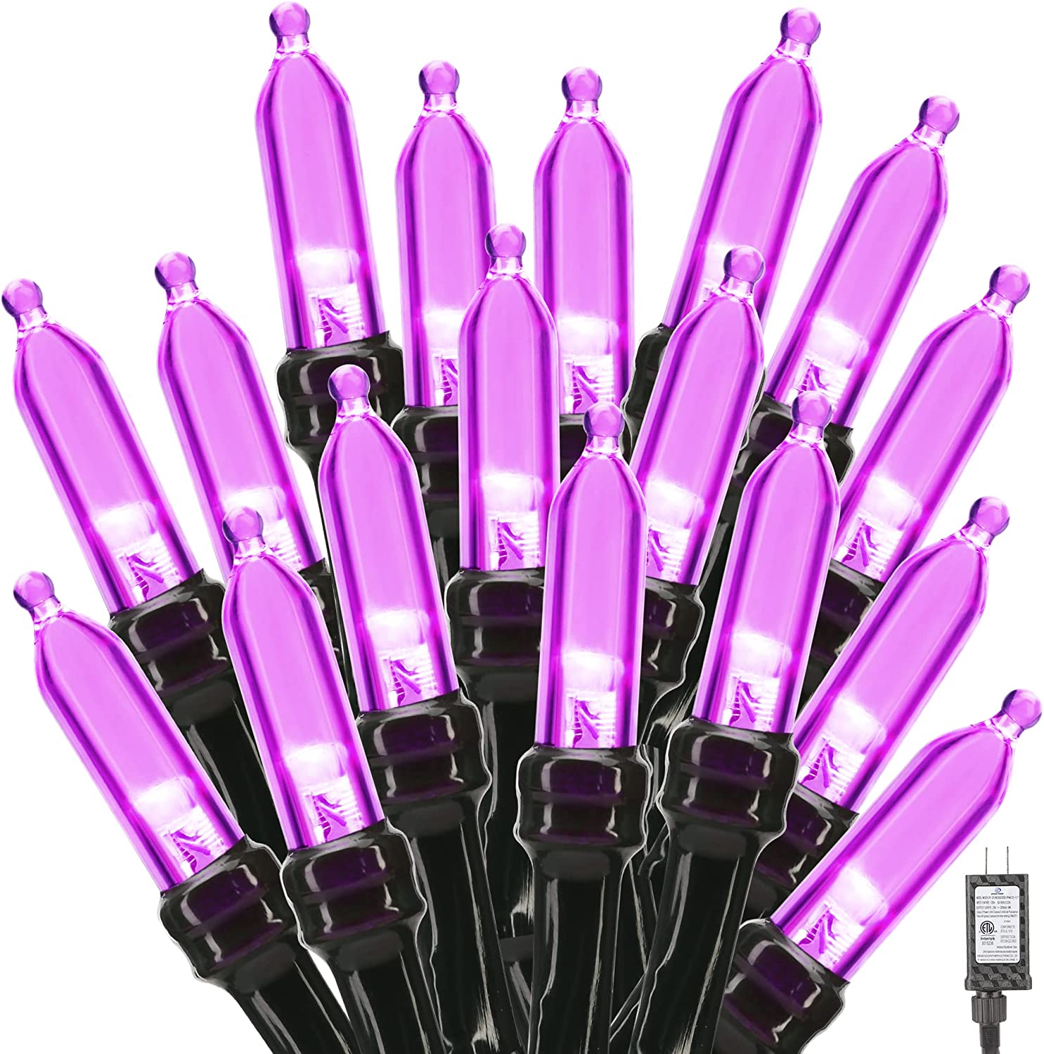 Festive Purple String Lights, 65.6ft 200 LED Outdoor Christmas Lights