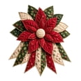 thumbnail image 1 of Festive Quilted Christmas Door Hanging DIY Sewing Kit; 3D Padded Patchwork Set for Beginners, Complete Fabric Kit for Front Door, Mantel, Wall, Office Decor, Gift for Craft Lovers,Red flower, 1 of 6