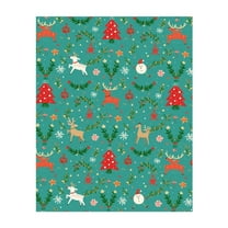 Festive Reindeer Wonderland - India Digital Art Winter Pattern Whimsical Unframed Wall Art Print 8 x 10 inches