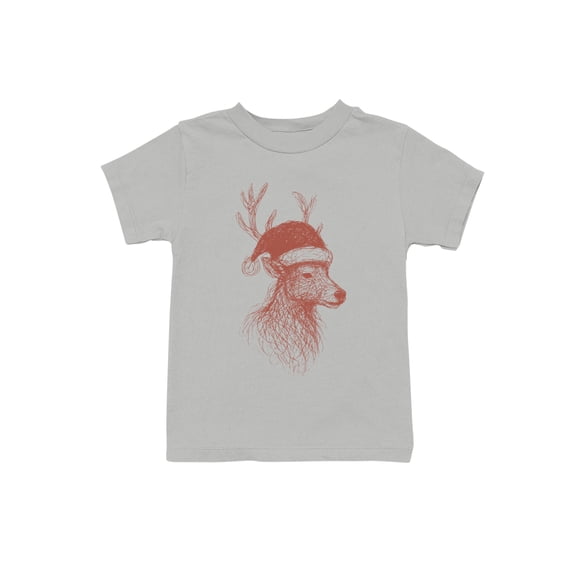 Festive Reindeer in Santa Hat Youth's T-shirt
