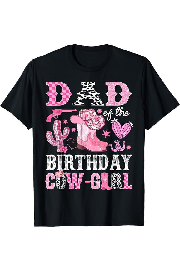 Festive Rodeo Birthday Dad T-Shirt, Western Celebration Wear