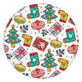 thumbnail image 1 of Festive Round Tablecloth for Christmas Day, 44 Inch Diameter with Elastic Edge to Stay Put During Gift Opening and Meals, 1 of 5