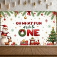 thumbnail image 1 of Festive Santa Banner Christmas Train Decoration Holiday Prop for Kids Party Celebration Winter Theme, 1 of 9