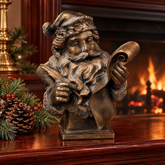 Santa Items Festive Santa Claus Resin Figurine - Handcrafted Holiday Decor for ...