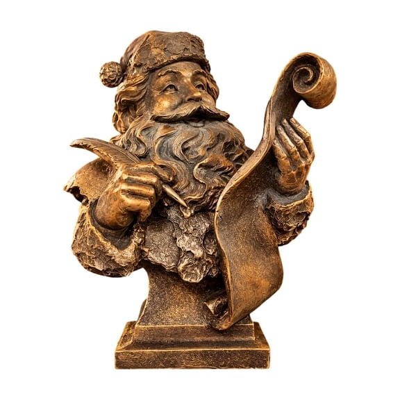 Festive Santa Claus Resin Figurine - Handcrafted Holiday Decor for Tabletop & Shelf Display, Durable and Long-Lasting, Perfect for Mantels and Christmas Collections