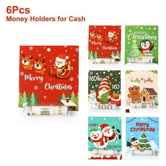 Festive Santa Money Holder Greeting Card Practical Card Gift Solution for Christmas Present Exchanging