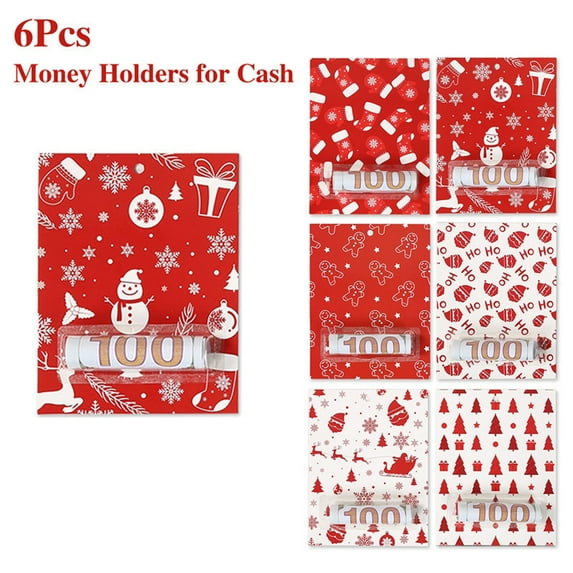 Festive Santa Money Holder Greeting Card Practical Card Gift Solution for Christmas Present Exchanging