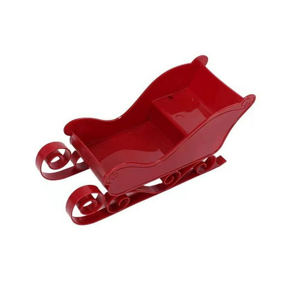 Festive Santa Sleigh Candy Dish Christmas Table Candy Bowl Plastic Sleighs Model Centerpiece and Decoration