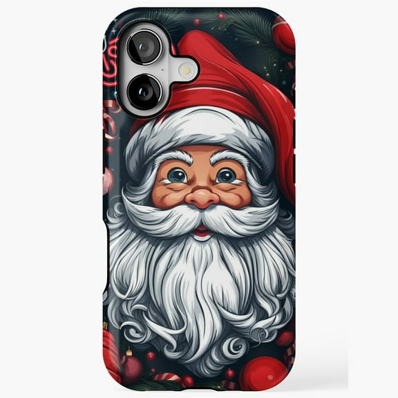 Festive SantaClaus Holiday Illustration for iPhone 17 11 12 13 14 15 16 Pro Max