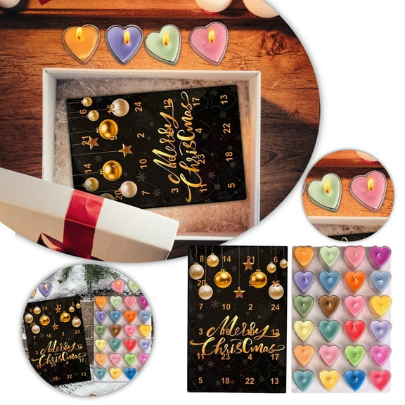 Festive Scents Aromatherapy Candle Advent Calendar And Valentine's Day Edition Wax Candles With Seasonal Fragrances For Holiday Cheer And Relaxation E Tone Timer 20 Second Timer Shower Clock with