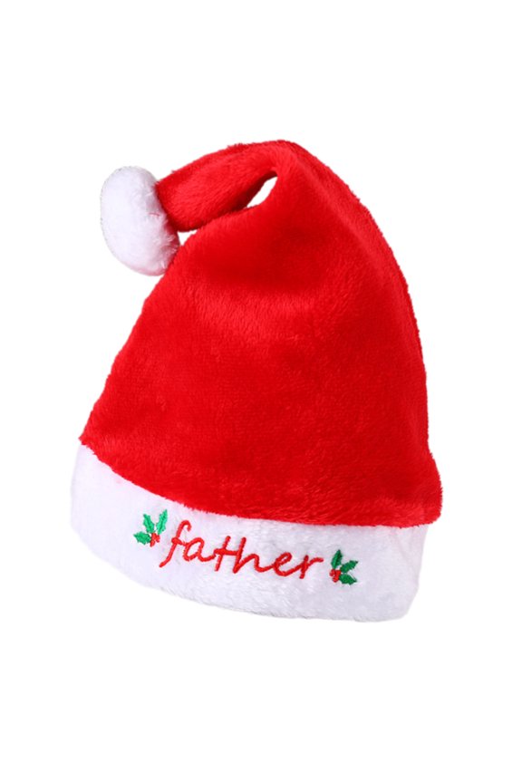 Festive Short Plush Santa Caps Soft Christmas Hats For Travel Office Parties Celebrations Kids Adults Winter Wear