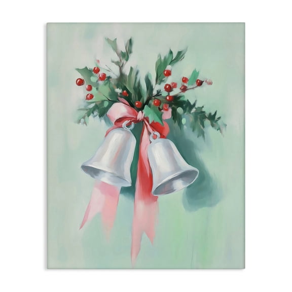 Stupell Industries Festive Silver Bells Canvas Wall Art, design by Arlington Prints