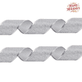 thumbnail image 1 of Festive Silver Glitter Mesh Christmas Ribbon 2.19 Yards x 1.97 Inches Wired Edge for Xmas Tree Wreath Gift Wrapping Holiday Party Home Decorations DIY Craft Supplies, 1 of 8