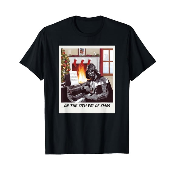 Festive Sith Holiday T-Shirt with Humorous Fireplace Design for Christmas Cheer