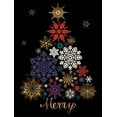 thumbnail image 1 of Festive Snow Tree Large Embellished Holiday Notecards, 1 of 1