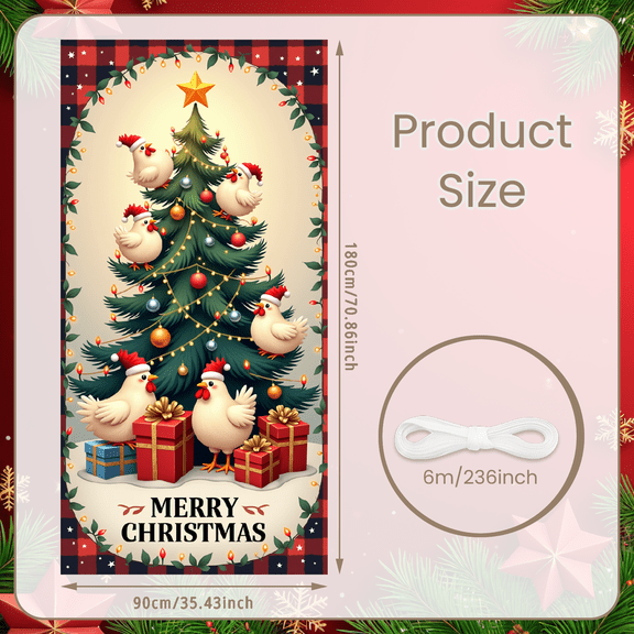 Festive Snowman Banner Christmas Outdoor Merry Sign Holiday Decor for Winter Celebration Party